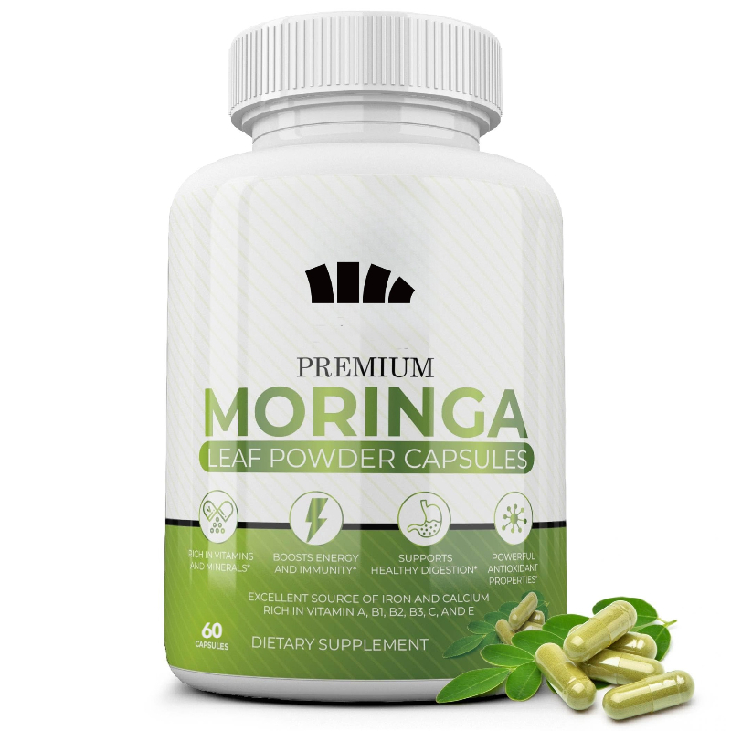 Moringa Leaf Powder - Natuurlijke Moringa-capsules - 100% puur Moringa-bladpoedersupplement