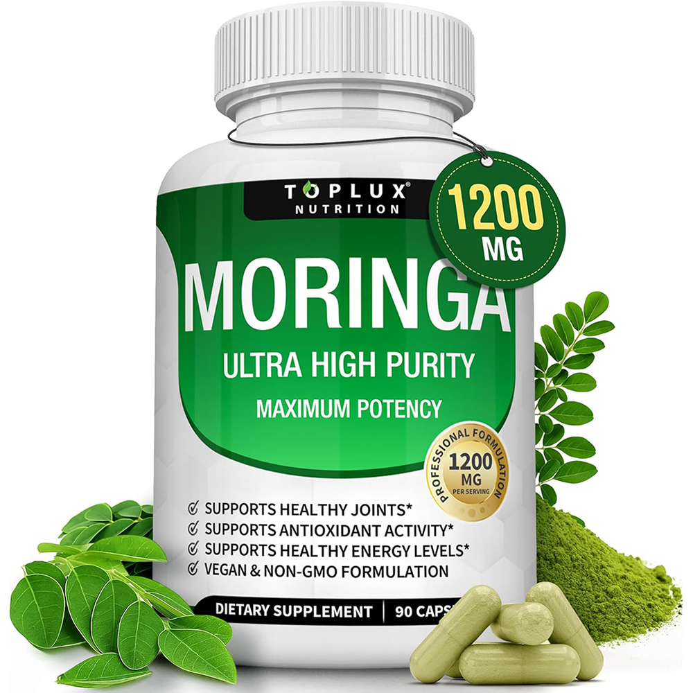 Moringa Leaf Powder - Moringa-capsules 1200 mg - Puur Moringa-poeder