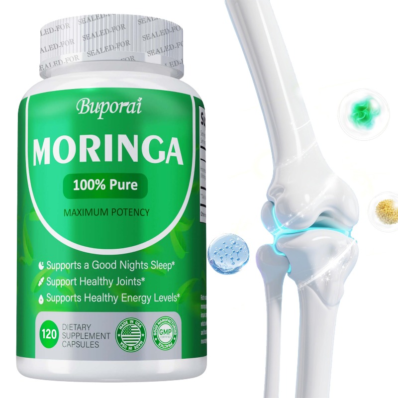 Moringa Leaf Powder - 100% pure Moringa-bladpoedercapsules, ontstekingsremmend supplement, immuunsysteem,