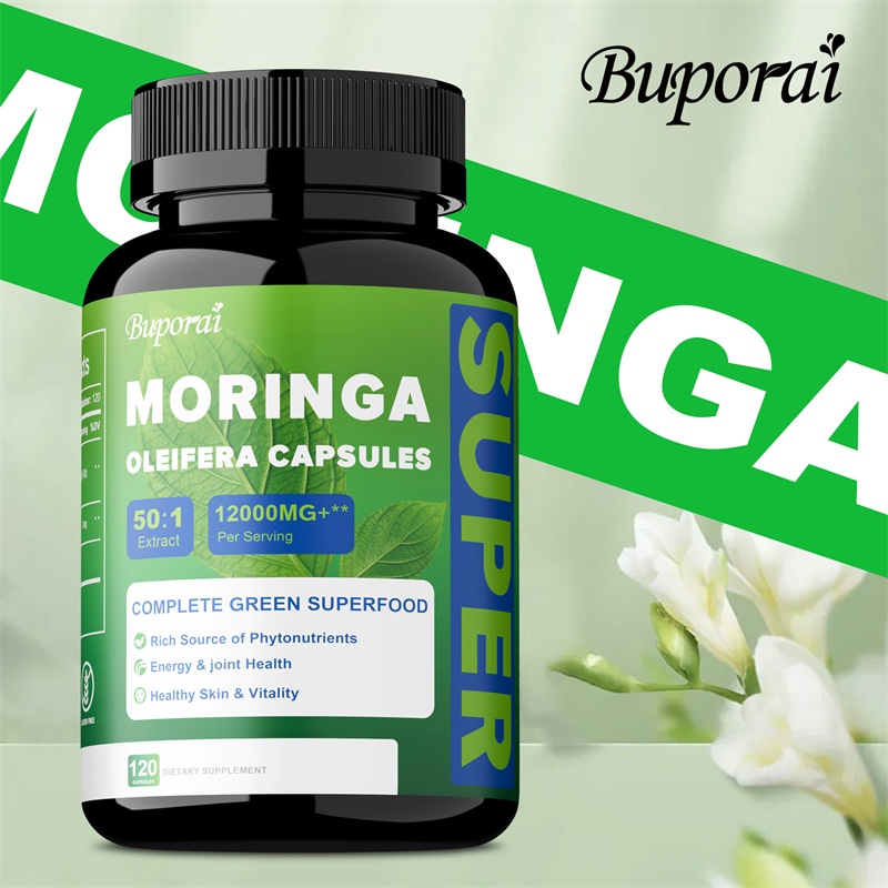 Moringa Leaf Powder - Pure Moringa Bladerpoeder Capsules, Ontstekingsremmend Supplement,