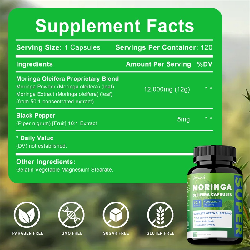 Pure Moringa Bladerpoeder Caps - Moringa Leaf Powder recensie en prijs